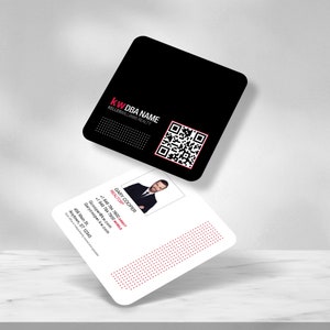 Keller Williams Square Business Cards with Rounded Corners. Probably The Best Real Estate Business Cards Lower Prices at AgentMotif.com 002