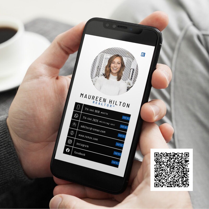 RE/MAX Digital Business Card Template: Interactive Canva Design (Digital Download)