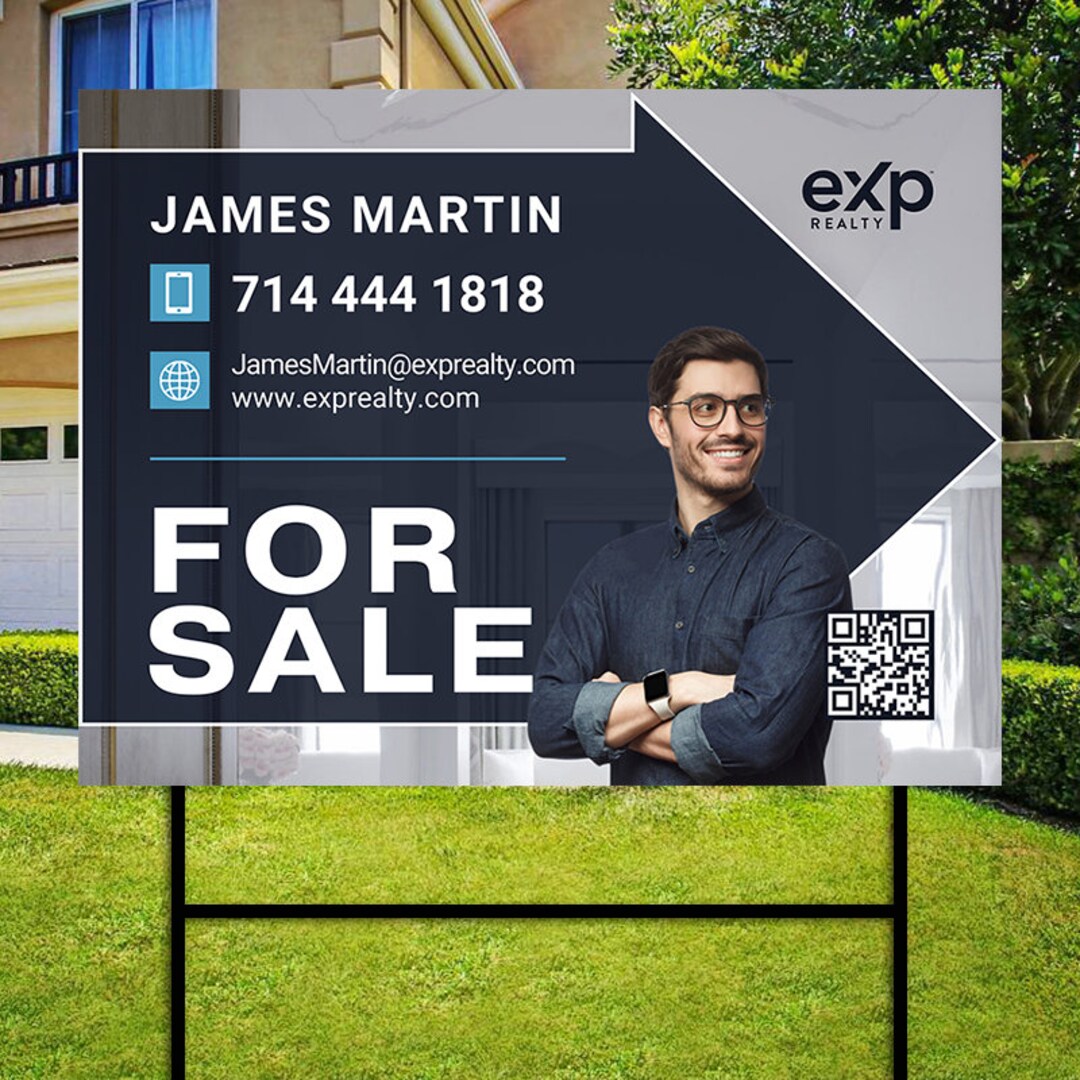 EXP Realty Yard Sign Design Made in Canva Ready to Download Etsy