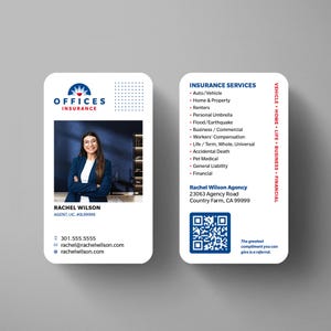Farmers Insurance Vertical Business Card Design