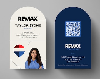 RE/MAX Business Cards: Modern Half Circle Design
