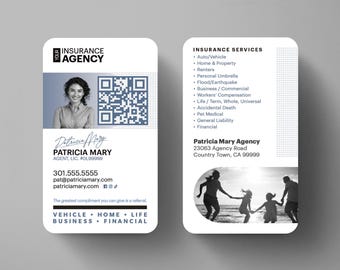 Modern Business Card Designs Made to Fit Any Insurance Agency or Brokerage!