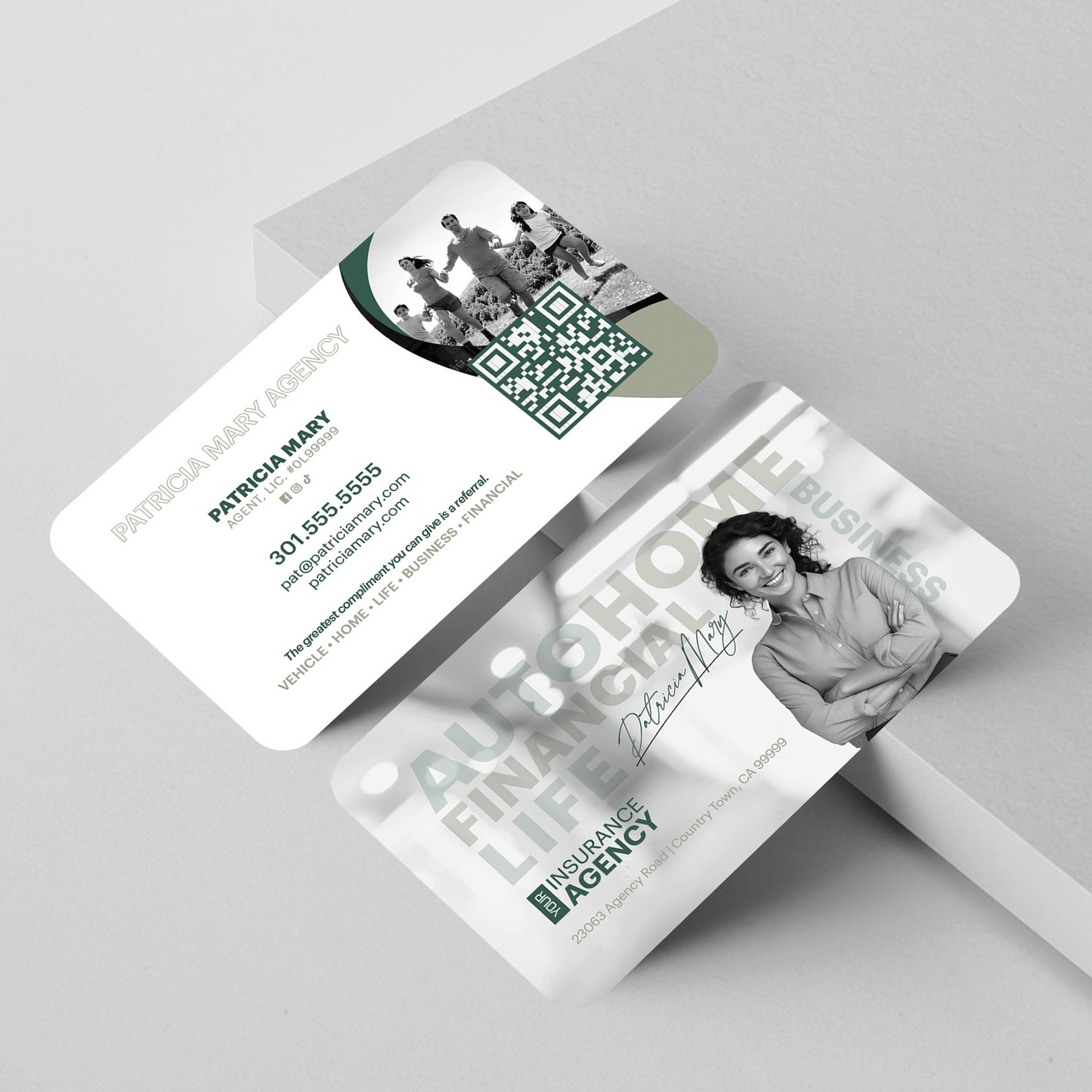 Custom Insurance Agency Business Cards: Glossy or Matte, USA Made - Etsy