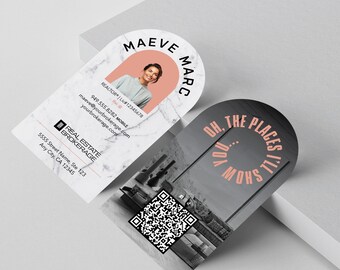 Your Real Estate Brokerage Half Circle Business Cards!