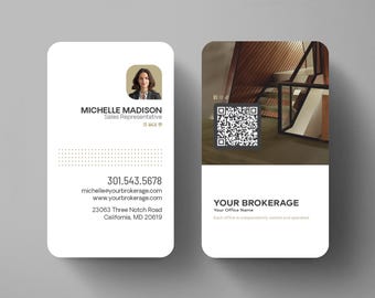 Century 21 Business Cards: Modern Vertical Design, Full Color