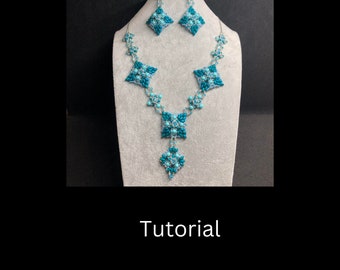 Seed beading Tutorial, Georgina necklace and Earrings