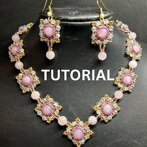 Dreaming of Roses Seed Bead Necklace and Earrings Tutorial