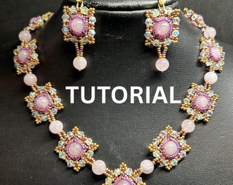 Dreaming of Roses Seed Bead Necklace and Earrings Tutorial