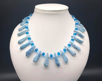 Mermaids Tears Quartz and Crystal Necklace