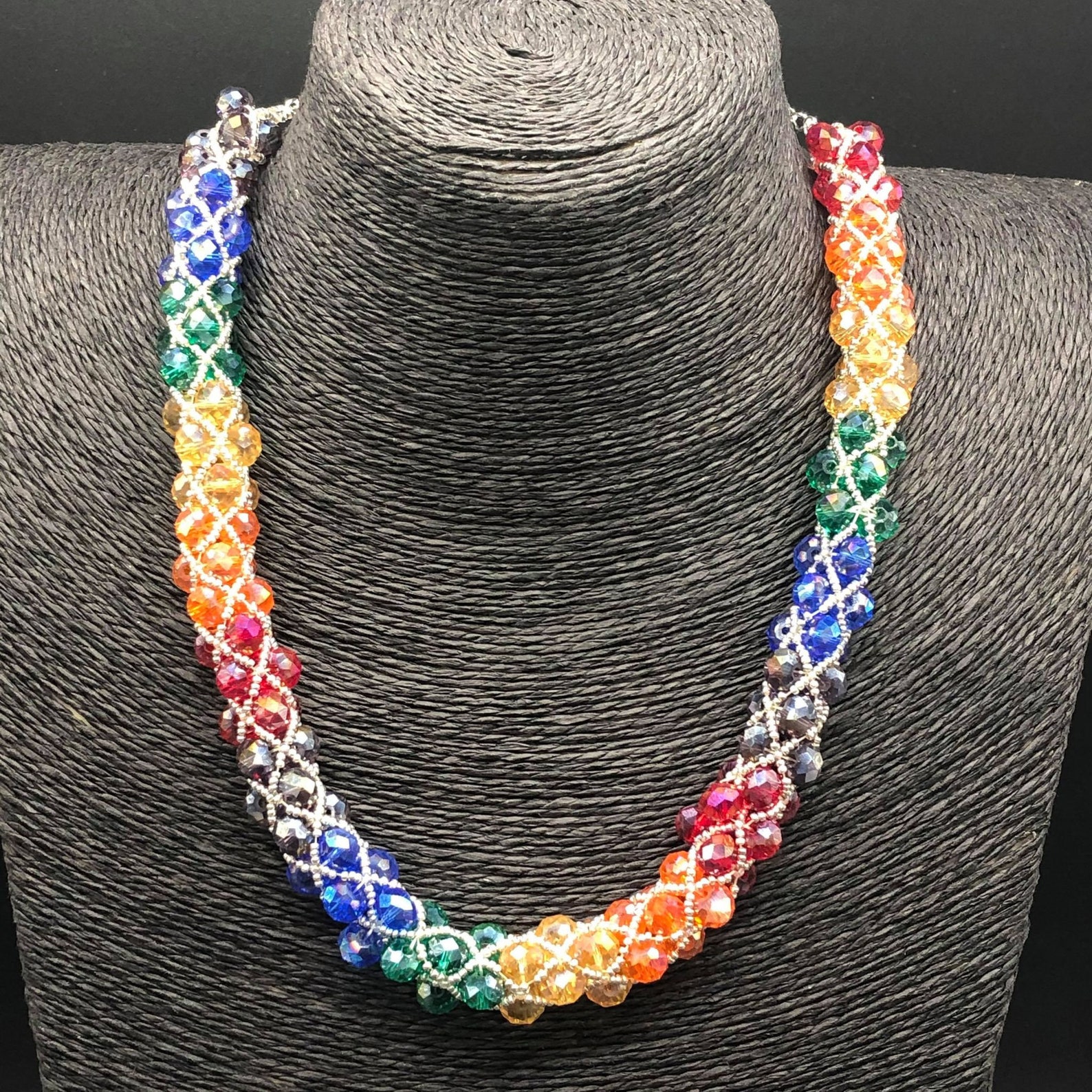 Rainbow Crystal Handmade Necklace Etsy Hong Kong