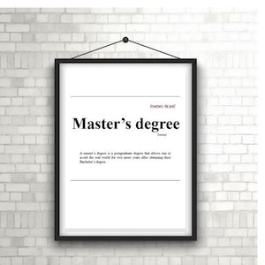 Master's degree definition graduate student