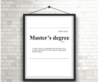 Master's degree definition graduate student