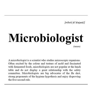 Microbiologist gift scientist definition digital printable image 2