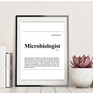 Microbiologist gift scientist definition digital printable image 1