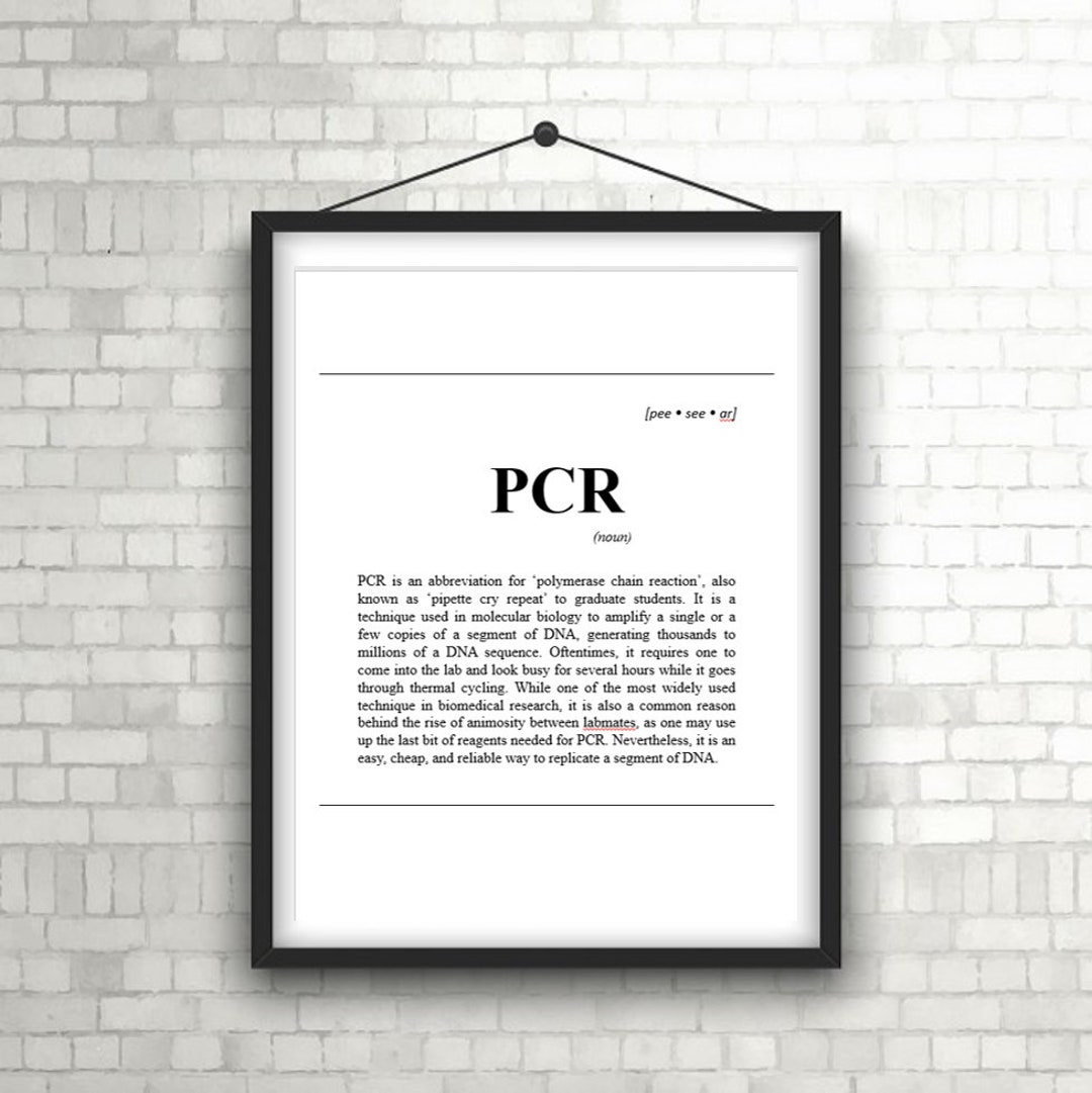 Polymerase Chain Reaction Science Biology Graduate Student Etsy
