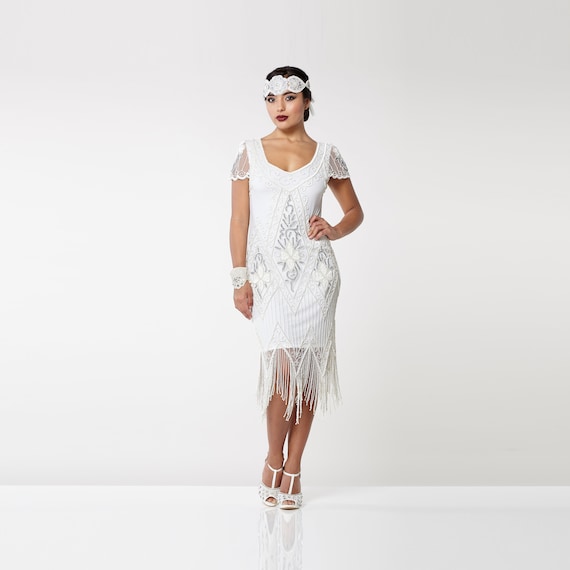 great gatsby white dress