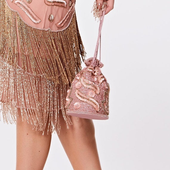 Embellished bucket bag clearance