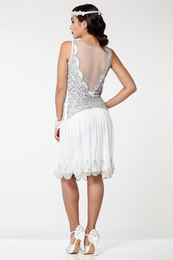white flapper dresses