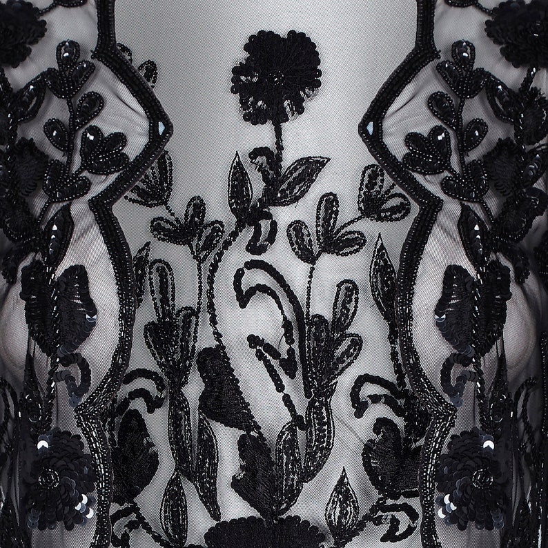 Tess Flapper Black Jacket Bolero Plus Size 20s Wedding Great Gatsby Art Deco Downton Abbey Shrug cape Cover up New