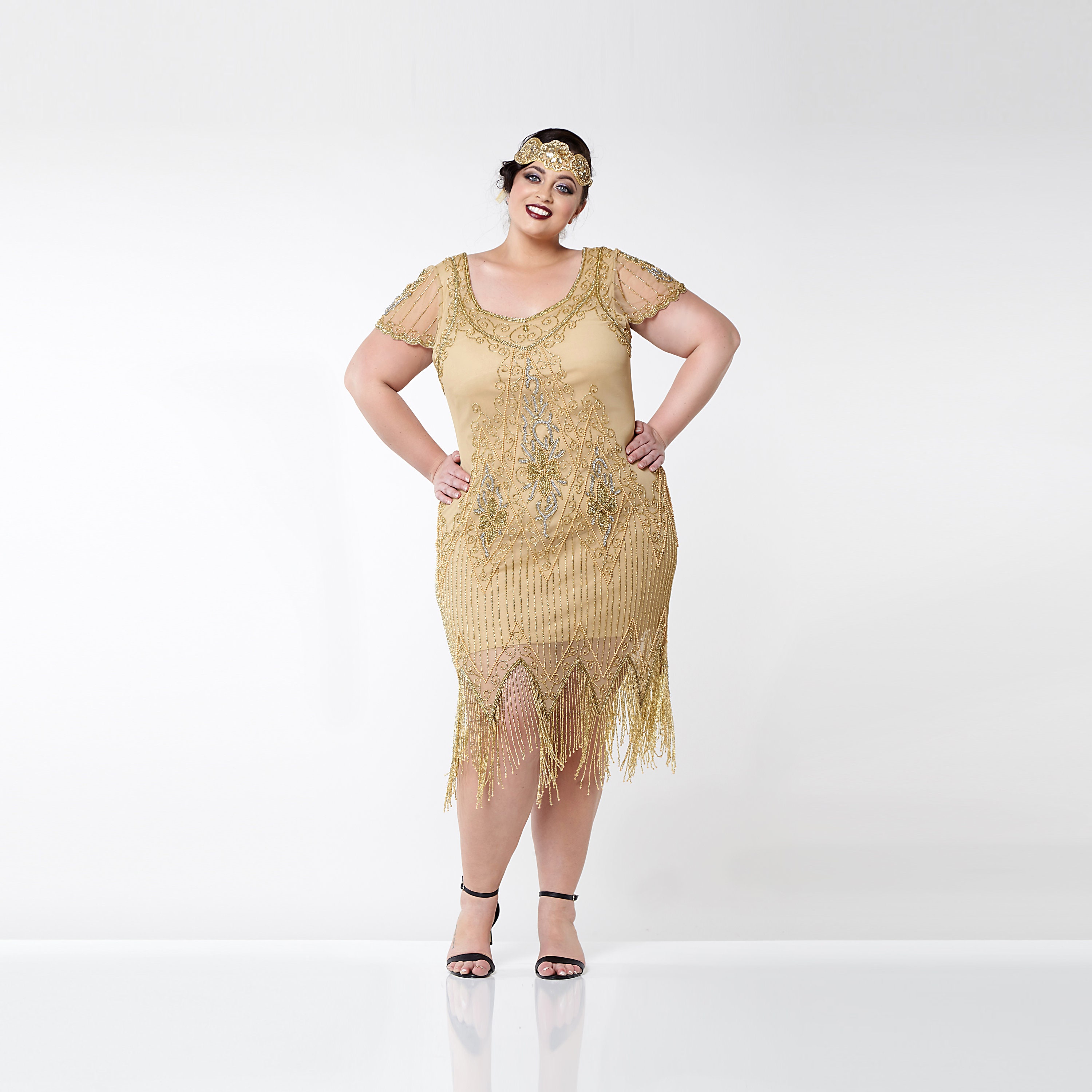 gold flapper dress