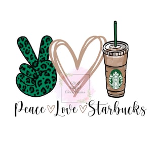Paz Amor Starbucks PNG DESCARGAR