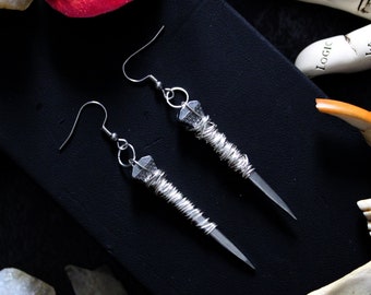 Small “Coffin Nail” Earrings - alternative // gothic jewelry // witchy jewelry // coffin nail // occult // punk // trad goth