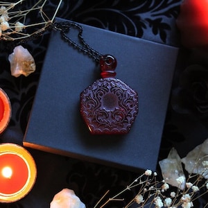 Secret Bottle necklace, gothic, gothic jewelry, vintage, witchy, witch jewelry, vintage jewelry image 1