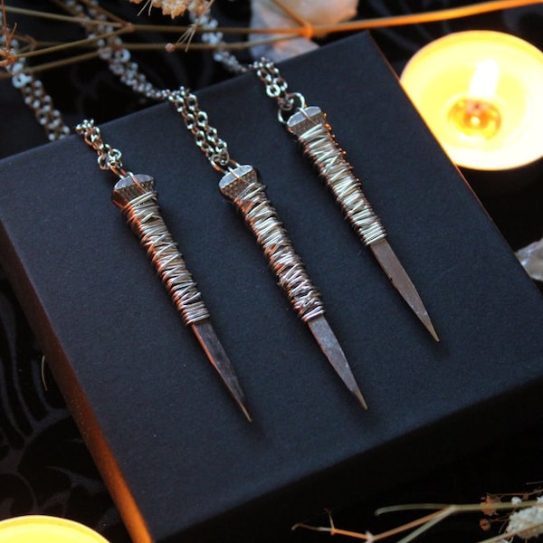 Large “Coffin Nail” Necklace - alternative // gothic jewelry // witchy jewelry // coffin nail // occult