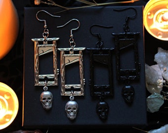 Severance II guillotine earrings - gothic earrings, gothic jewelry, metal jewelry, horror, dark jewelry, occult