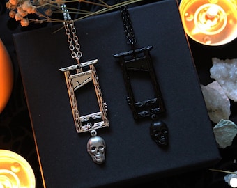 Severance II guillotine necklace - gothic necklace, gothic jewelry, metal jewelry, horror, dark jewelry, occult