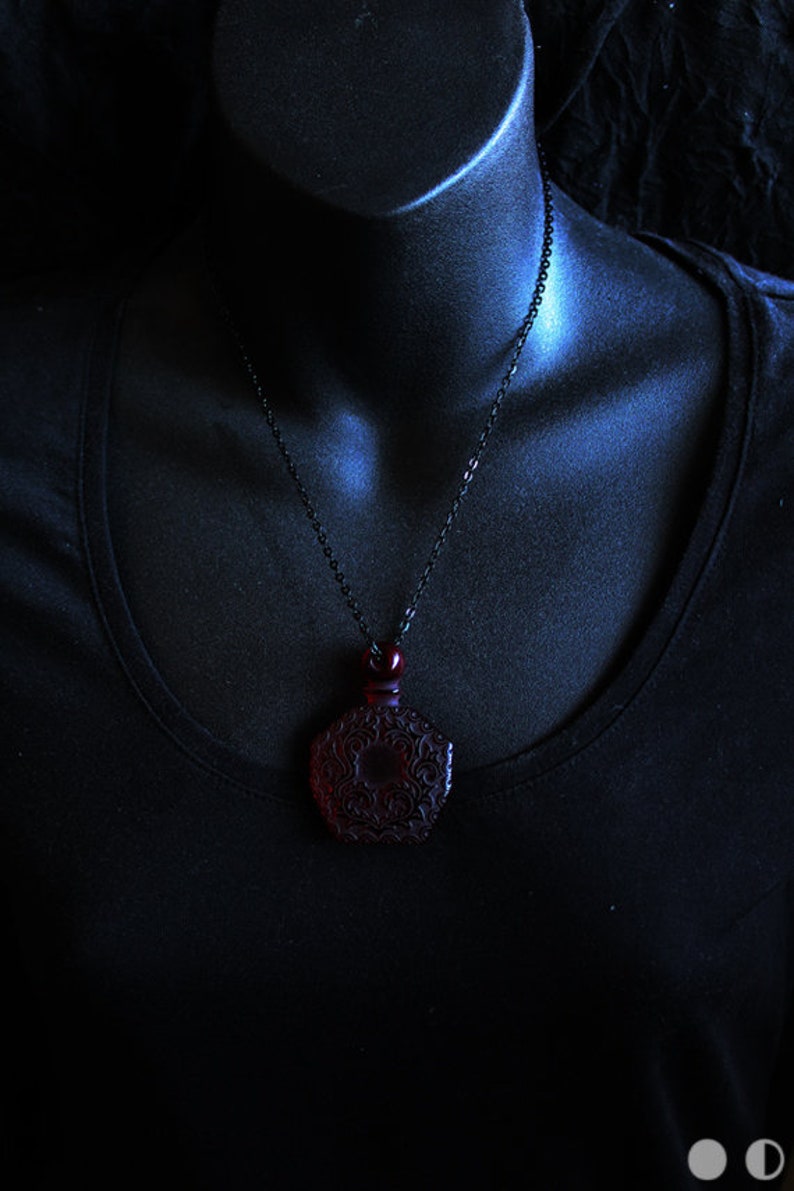 Secret Bottle necklace, gothic, gothic jewelry, vintage, witchy, witch jewelry, vintage jewelry image 4