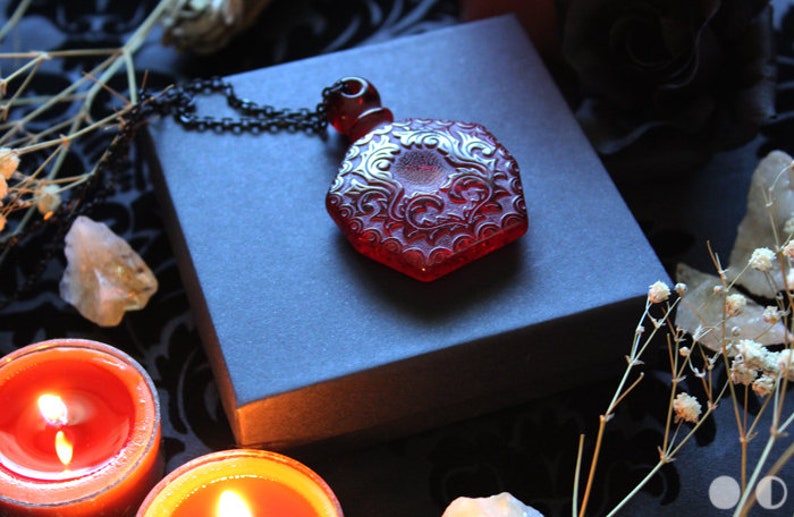 Secret Bottle necklace, gothic, gothic jewelry, vintage, witchy, witch jewelry, vintage jewelry image 2