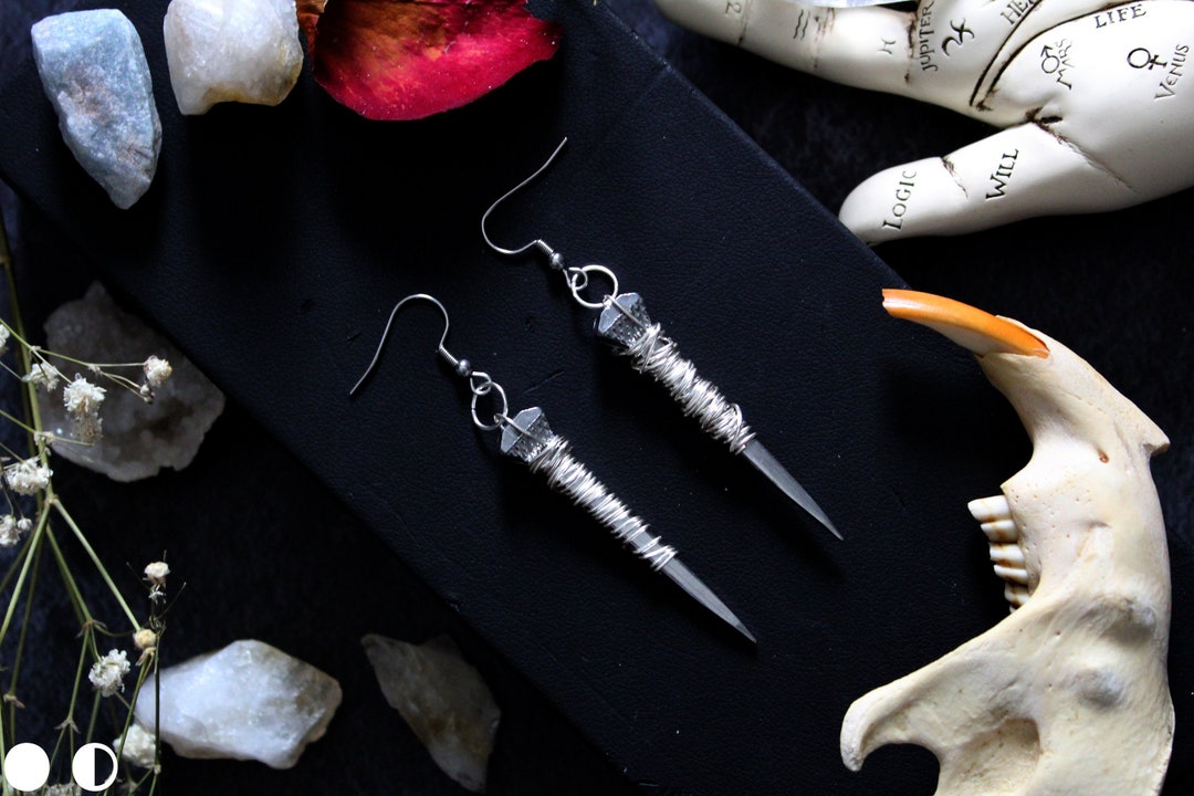 Small “Coffin Nail” Earrings - alternative // gothic jewelry // witchy jewelry // coffin nail // occult // punk // trad goth