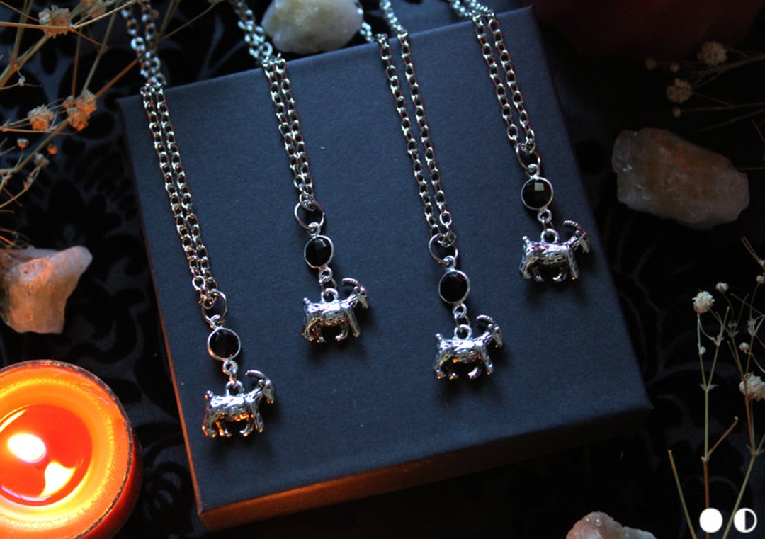 Invocation Black Onyx Necklace - Occult Jewelry, Gothic, Crystal ...