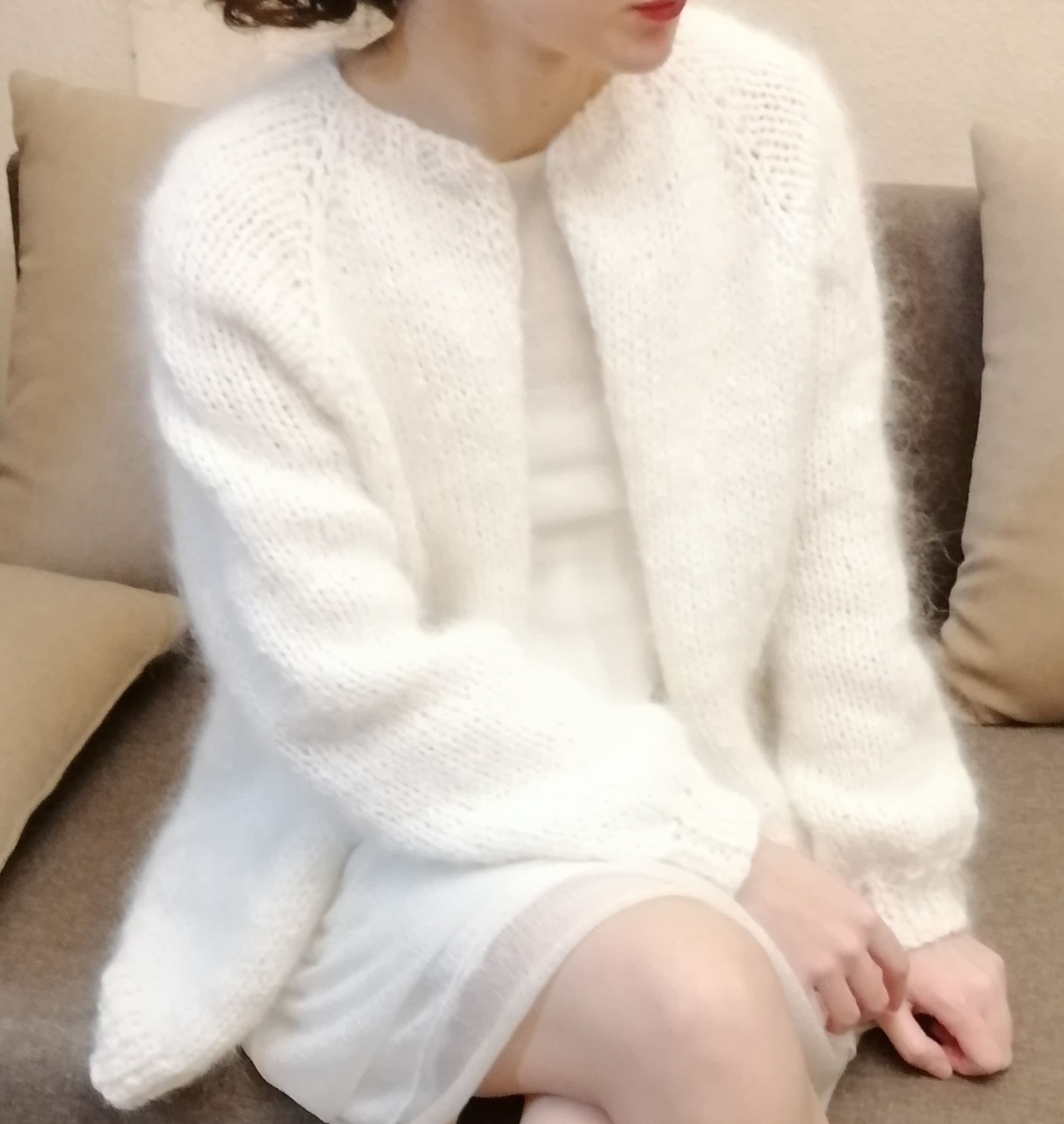 Mohair Cardigan White Knit Mohair Sweater Women Oversized Mohair Cardigan White Knit Mohair Sweater Women Oversized