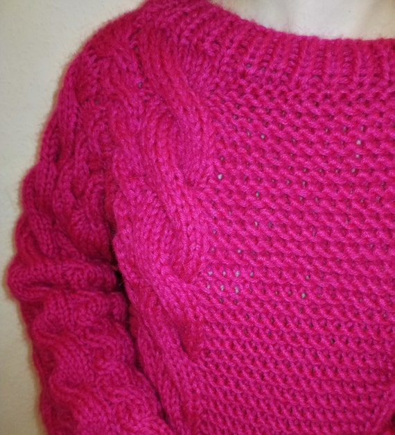 Hot pink chunky hot sale sweater