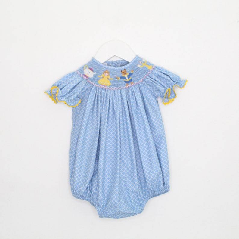 Smocked beauty and the Beast Dress