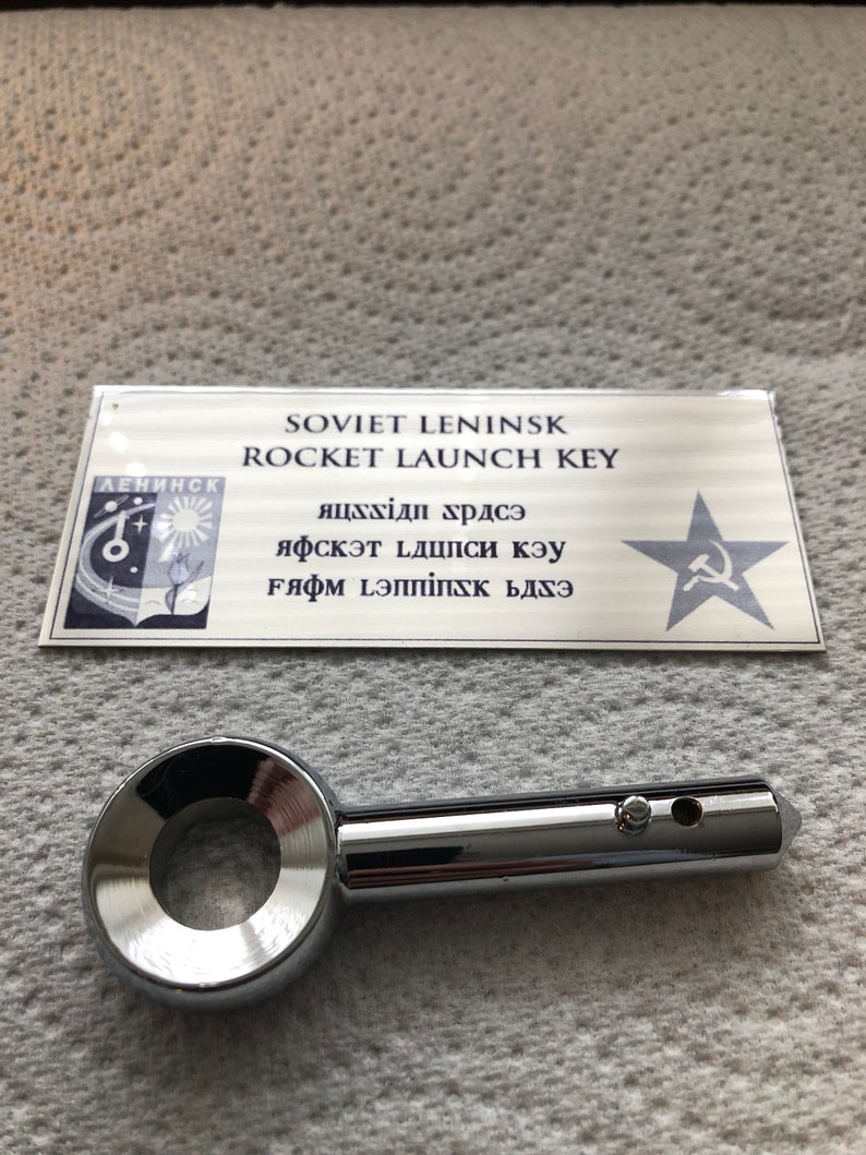 Replica soviet soyuz rocket launch key & metal plaque ALL Etsy