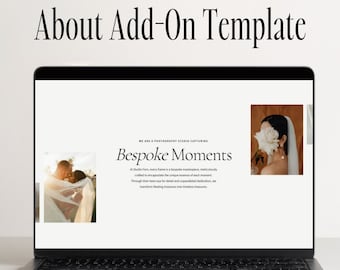 Showit Website About Section Template | Showit Add-on Template | Showit Template | Website Template | Business Website Template