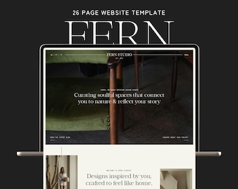 Fern: 26 Page Showit Website Template, Interior Designers, Portfolio Website, Website Template, Luxury Website, Website Design, Sales Page