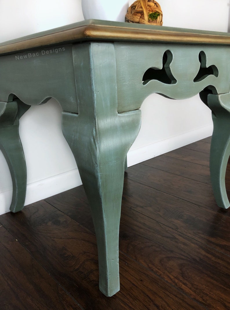 Sage Green French Country End Table Etsy