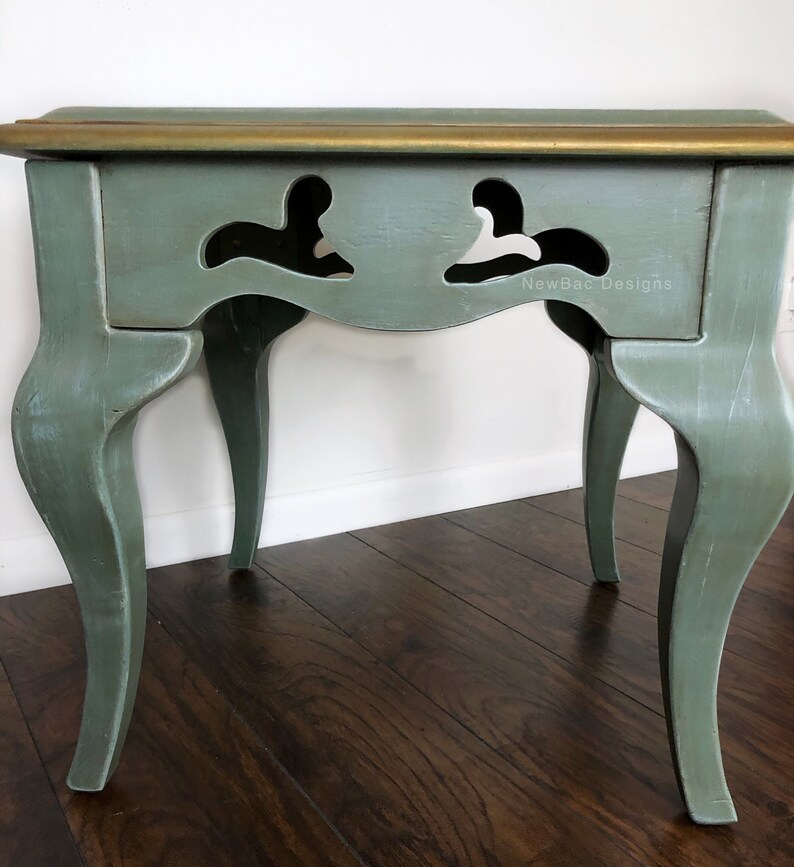 Sage Green French Country End Table Etsy
