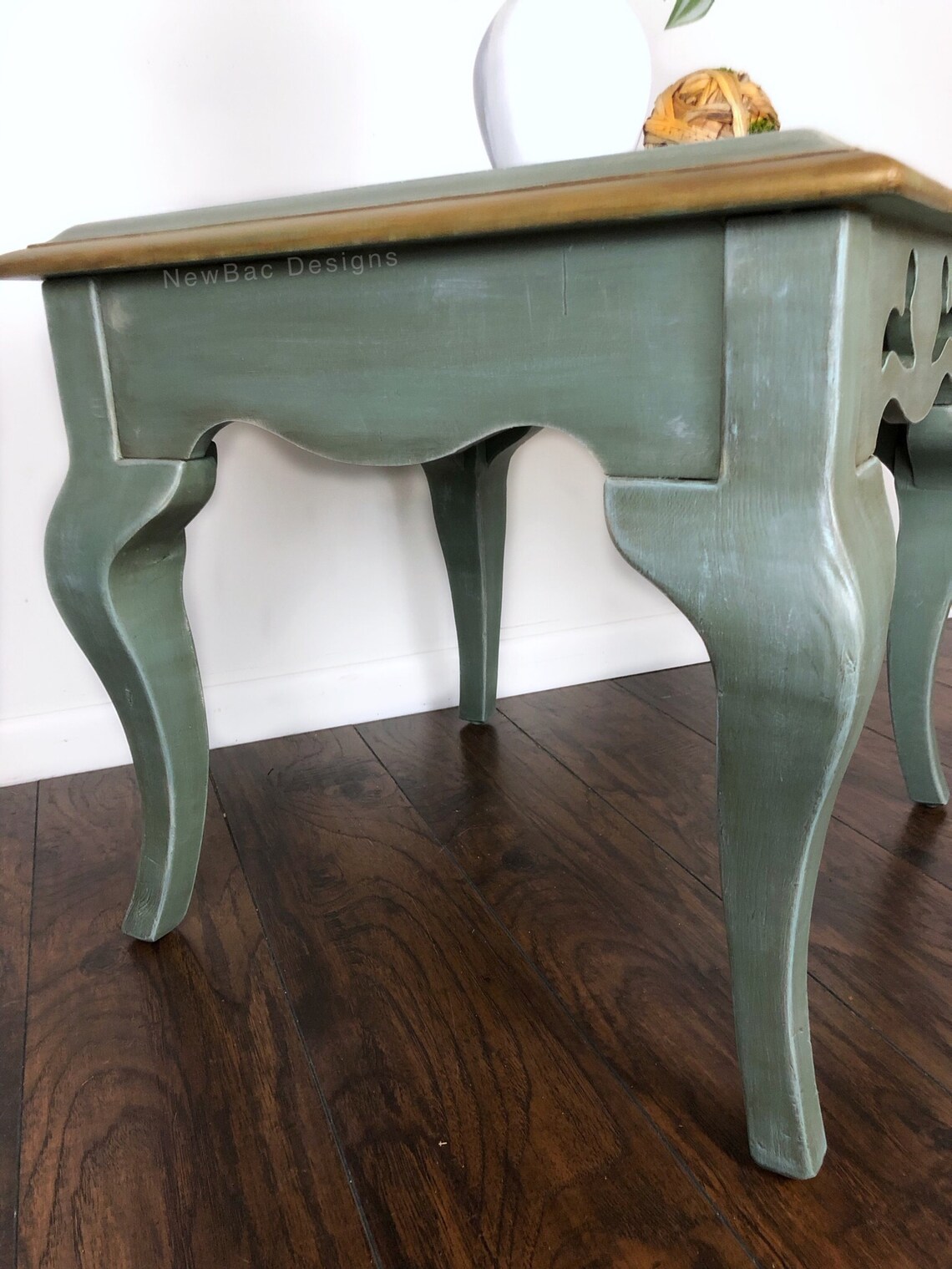 Sage Green French Country End Table Etsy