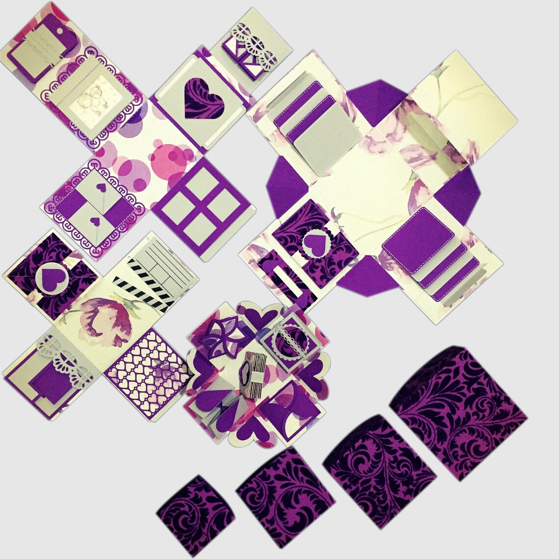 SVG cricut PDF and Silhouette Studio Explosion Box Etsy