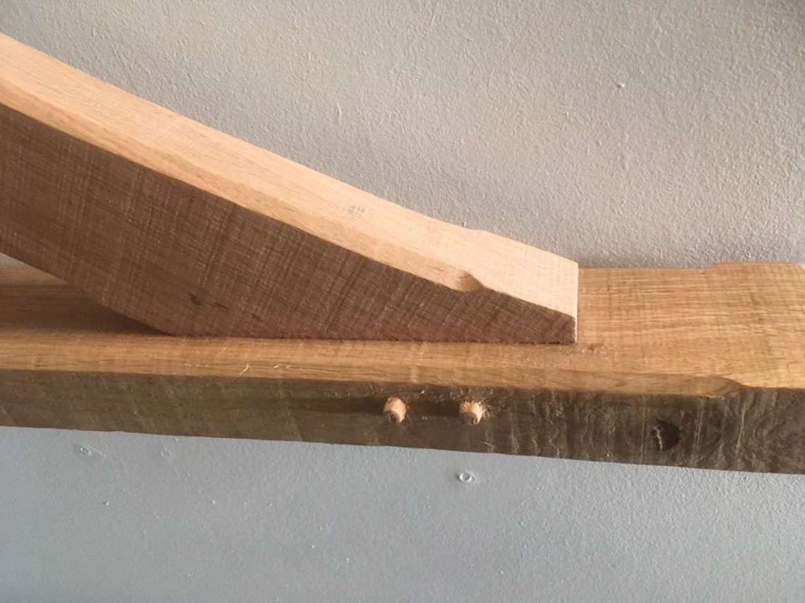 Green Oak Wooden Timber Gallows Bracket Cawthorne Design Etsy UK