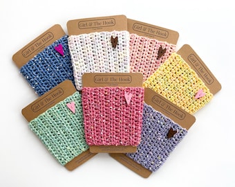 Crochet Iced Coffee Cozy: Knit Cup Sleeve with Heart Embellishment