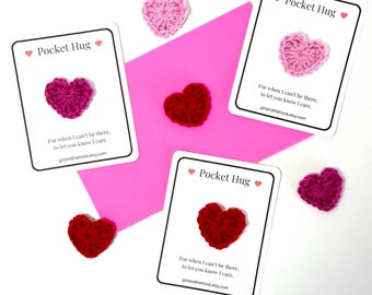 Pocket Hug Card: Crochet Heart, Support Gift