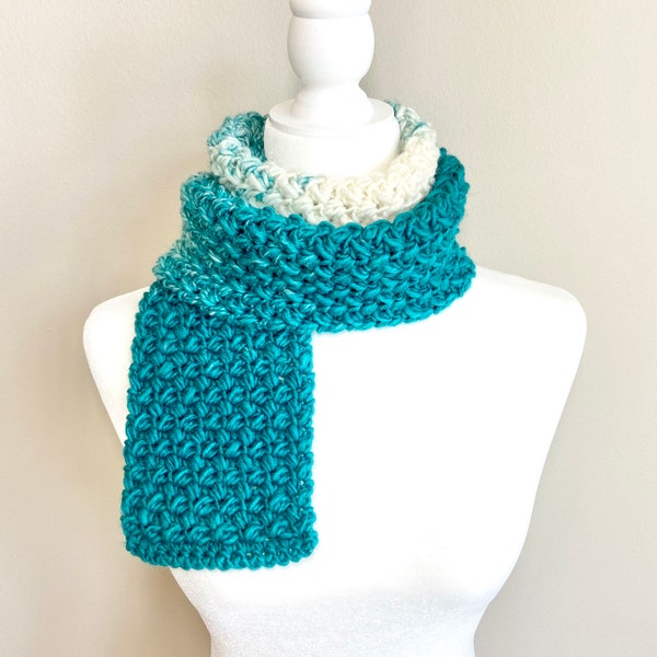 Ombré Crochet Scarf - Women’s Handmade Winter Scarf - Regular or Infinity Knit Scarf - Pick Your Color