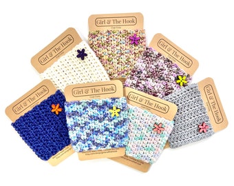 Crochet Cup Cozy: Knit Coffee Sleeve with Optional Flower Button