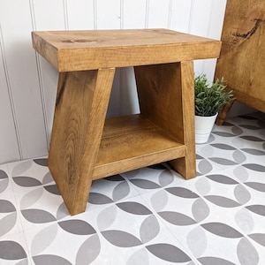 The Django Nomad / A handmade solid wood bathroom stool